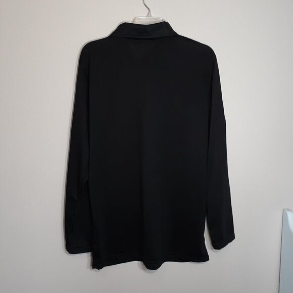 MEN'S Black Long Sleeve Polo XL - Picture 3 of 4